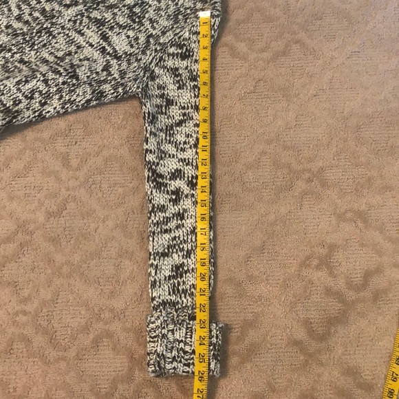 ANN TAYLOR LOFT EUC BLK&WH MARLED CHUNKY CARDIGAN - Picture 16 of 16